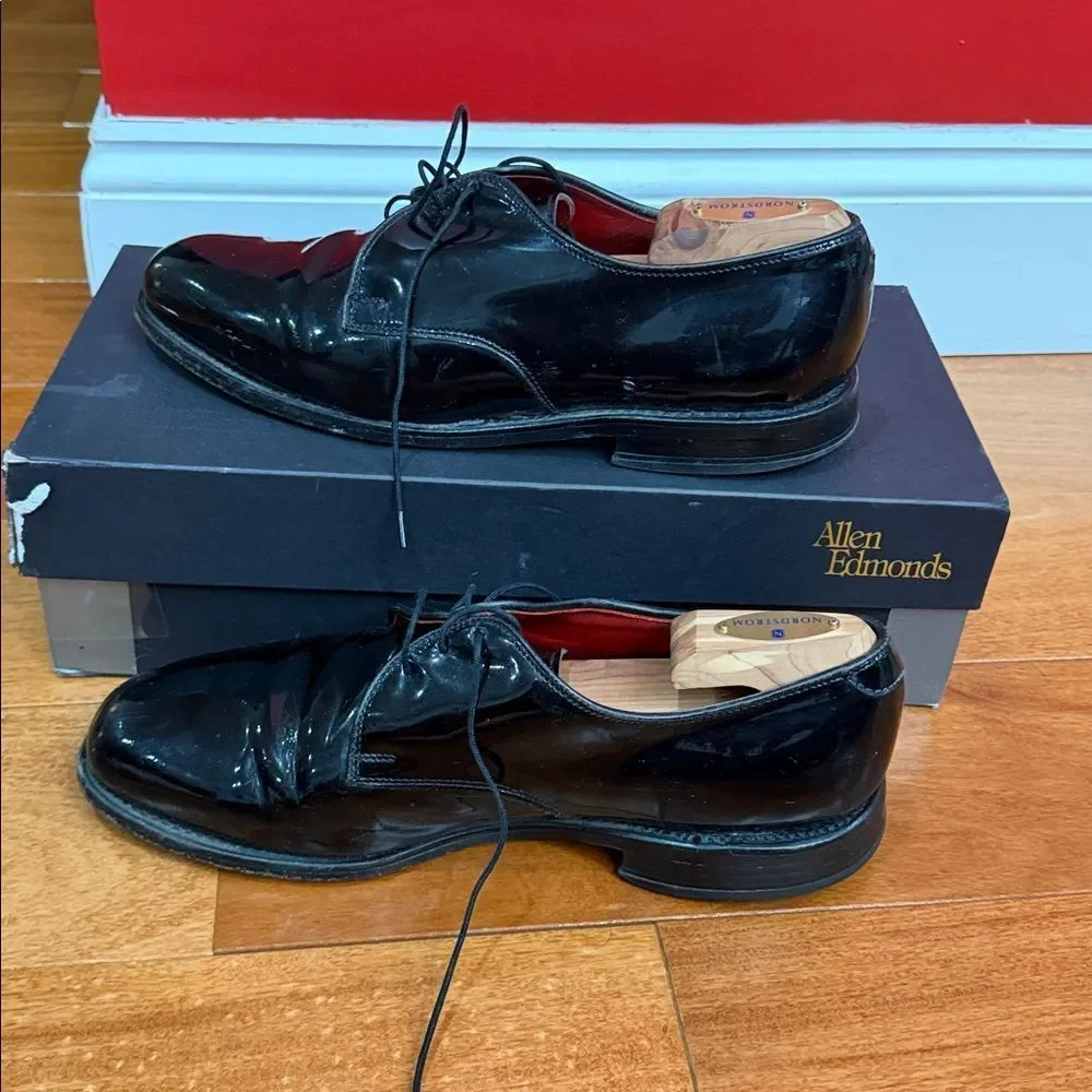 Allen Edmonds Mens Allen Spencer ‎ Patent Leather Oxford Dress Shoes Size 8.5